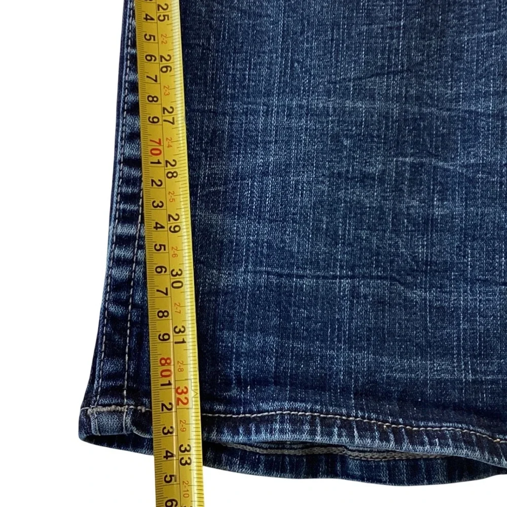 True Religion Ricky Relaxed Straight Jeans Men's Size 36 Blue‎ Denim